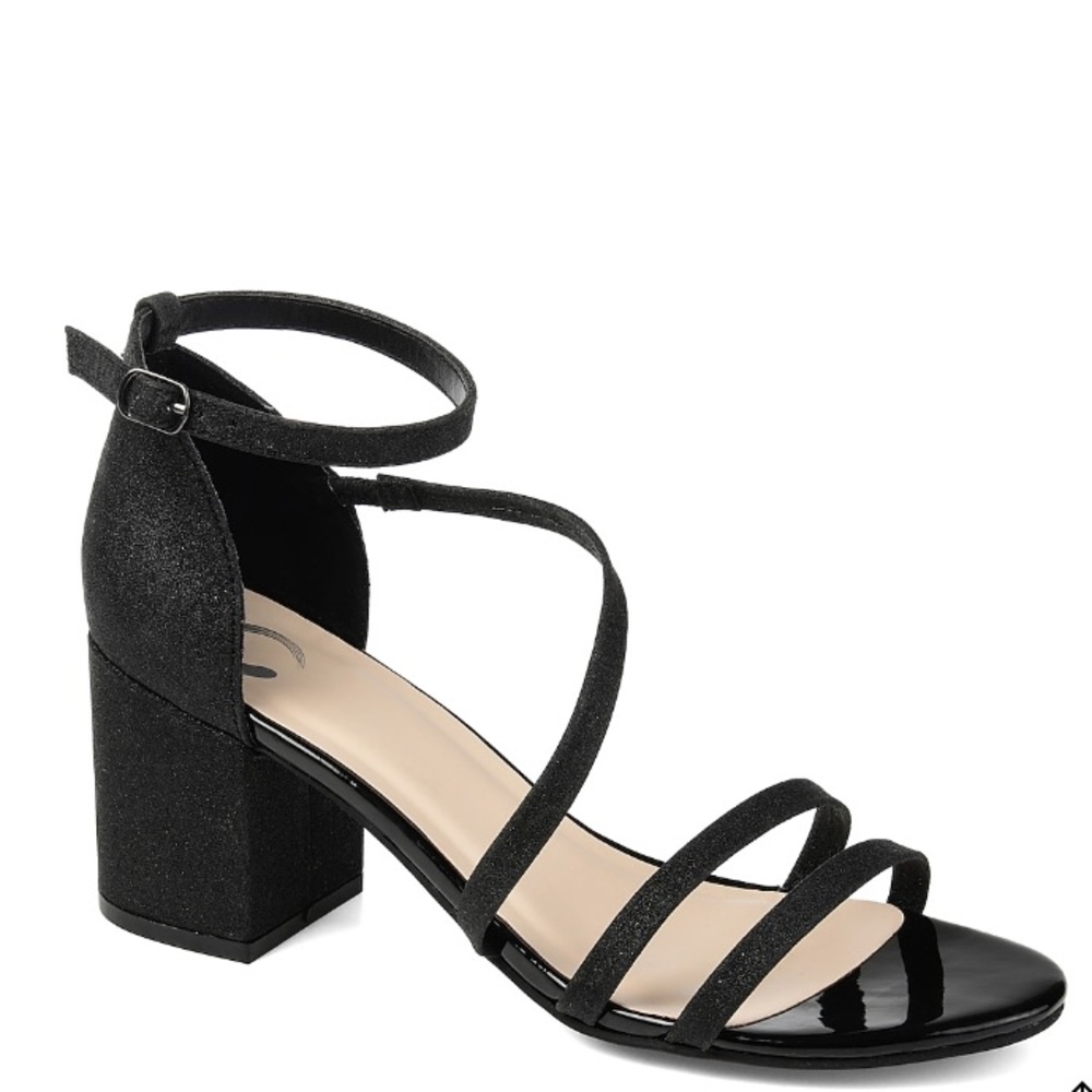 Journee collection Bella Sandal Blackglitter color
